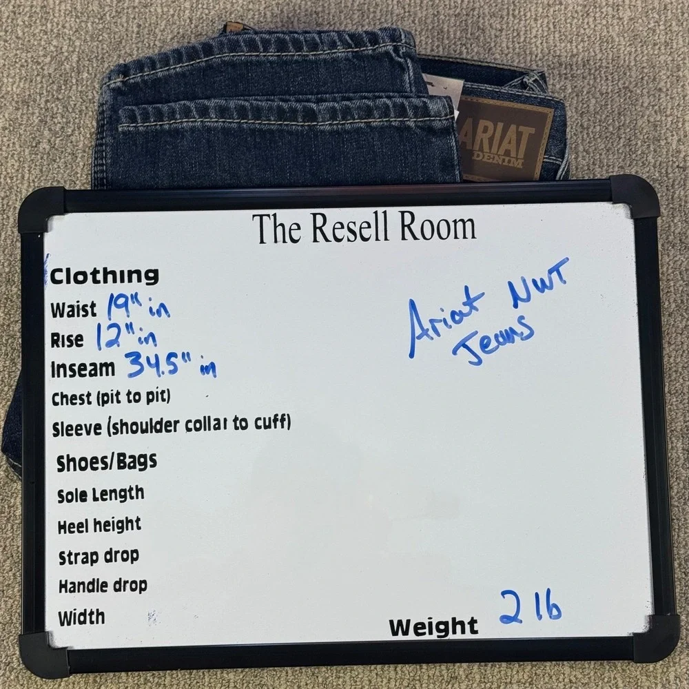 Ariat‎ M1 Vintage Straight Leg Jeans Mens 38x34 Dark Wash Western Denim NWT